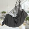 Y- Stop Hammock Chair Hanging Rope Swing, Max 500 Lbs, 2 Cushions Included, Large Macrame Hanging Chair with Pocket for Superior Comfort, with Hardware Kit (Beige)