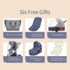 B.Childhood High Landscape Baby Stroller Folding Reversible Seat,Unisex,Blue