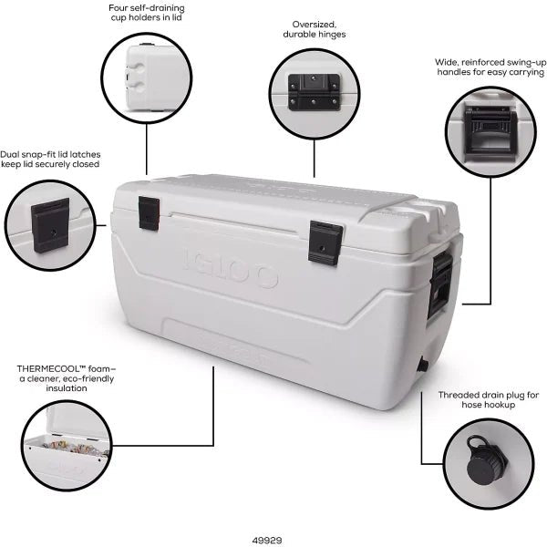 Igloo MaxCold 152-qt. Cooler White 01
