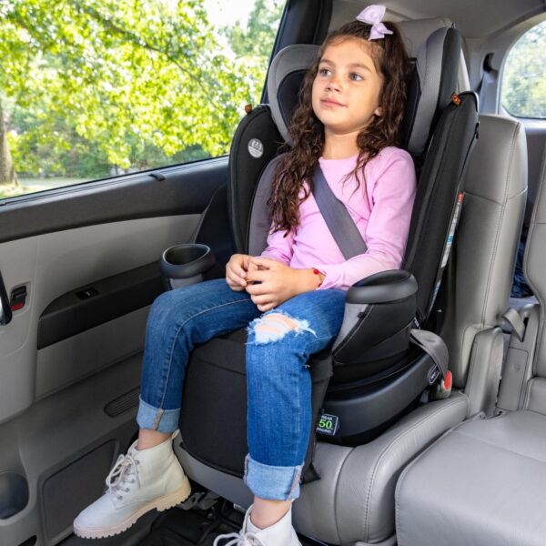Revolve360 Extend Convertible Car Seat with 360 Degree Rotation, Extended Rear-Facing, Forward-Facing, Booster Mode, and Secure Latch Install, Revere Gray
