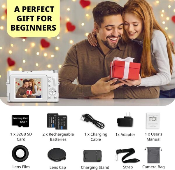 c33002f3a53c47b488a367d96ad02672 4K Digital Camera for Photography Autofocus, 2024 Latest 48MP Vlogging Camera for YouTube with SD Card, 2 Batteries, 3′′ 180°Flip Screen Compact Travel Camera for Teens with 16X Zoom, Anti-Shake,Black