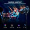 130W RGB LED Video Light APP/2.4G Control 17 Effects, 2500-7500K 19800lux/1m COB Continuous Lighting Output with CRI97/TLCI98 4 Dimming Curves, Spotlight for Studio Shoots, FS150C