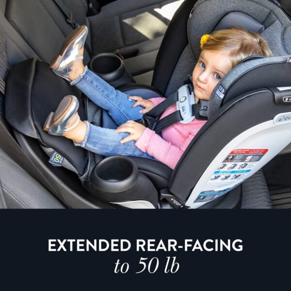 Revolve360 Extend Convertible Car Seat with 360 Degree Rotation, Extended Rear-Facing, Forward-Facing, Booster Mode, and Secure Latch Install, Revere Gray