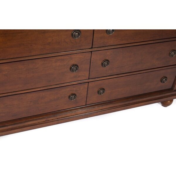 8 Drawer 64” W Double Dresser With Mirror
