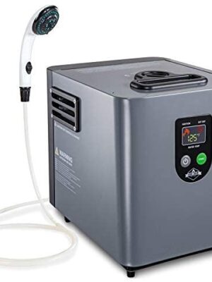 Hike Crew Portable Propane Water Heater & Shower Pump �� Compact Outdoor Cleaning & Showering System w/LCD & Auto Safety Shutoff for Instant Hot Water While Camping, Hiking �� Carry Case Included