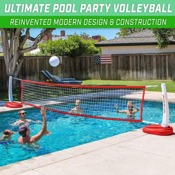 Volleyball Net Includes 2 Water Volleyballs and Pump