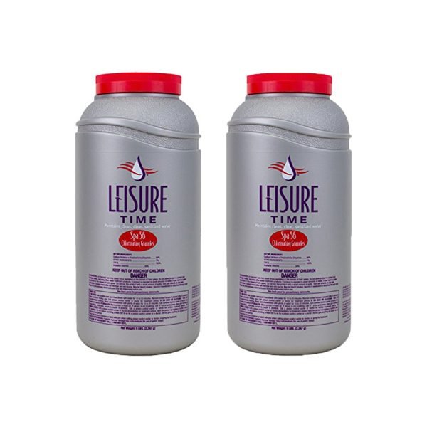 Leisure Time E5 Spa 56 Chlorinating Granules for Spas and Hot Tubs 2 Pack 5 lb