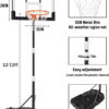 Kids Basketball Hoop Outdoor 3.2-7.2ft Adjustable, Portable Basketball Hoop & Goals for Kids/Teens/Youth in Pool/Backyard/Driveway/Indoor, 29 Inch Shatterproof Backboard and Enlarged Base