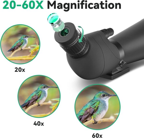 c4babdfe701c4ed8b9decb4d684211c8 Gosky Updated 20-60×85 Dual Focusing Spotting Scopes with Tripod, Carrying Bag and Quick Phone Holder – BAK4 High Definition Waterproof Spotter Scope for Bird Watching Wildlife Scenery