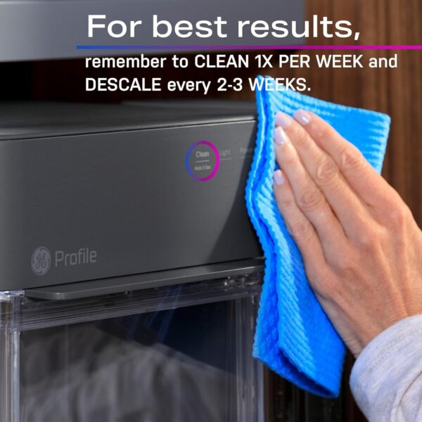 GE Profile Opal 2.0, pellet ice maker with WiFi and smart connectivity, chewable and breakable countertop ice maker, 38 pounds 24 hours