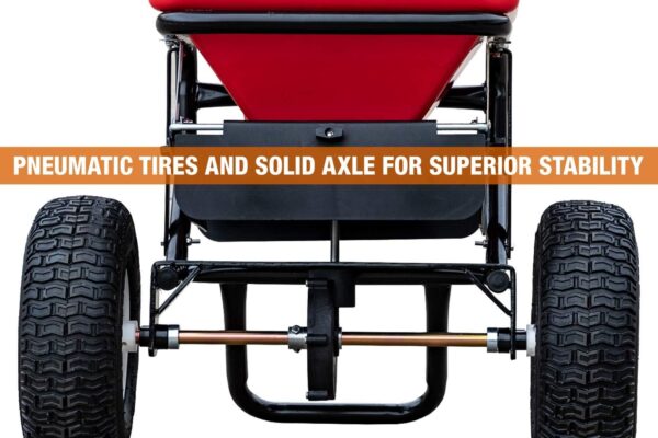 Buyers Products 3039632R Grounds Keeper Commercial Walk Behind Push Spreader, 100lb Capacity, For Salt, Ice & Snow Melt, Included Grate & Cover With Enclosed Gearbox for Protection
