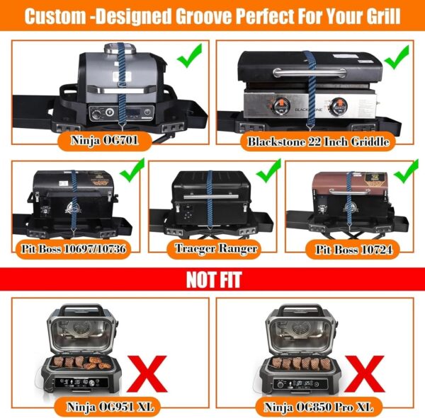 Collapsible Grill Stand for Ninja Woodfire Grill, Traeger, Pit Boss, and 22′′ Blackstone Griddle