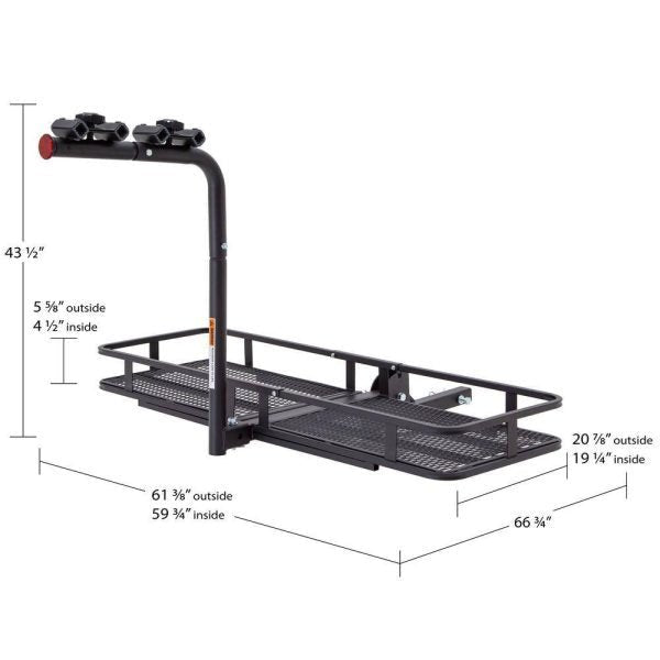 c57929c28bd749eb858a4ec9e2a529c7 Apex BCCB-1169-4 4-Bike Steel Basket Cargo Carrier with Rack