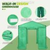 EAGLE PEAK 6×4 Portable Walk-in Greenhouse, Pop-up Indoor Outdoor Garden Green House, Zippered Door and Windows, PE Cover, White