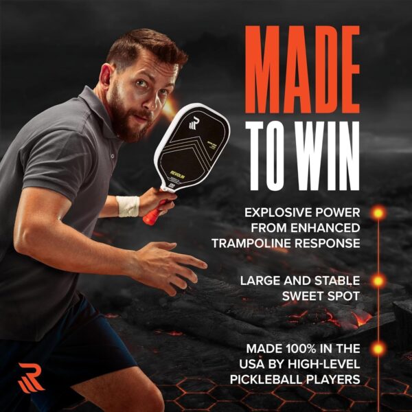 PRO Pickleball Paddles l Pure or Reach l Made with Volcanic Rock l Spin + Power+ Control l USA Tournament Approved l Premium Pickleball Paddle Made in USA l LavaFLXTM Face l 16mm Honeycomb Core