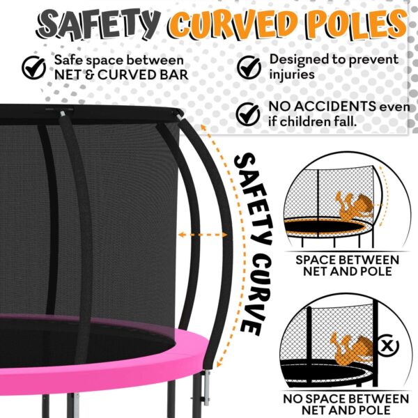 c60769d3422845c6a12050bbd0315fa1 16FT Trampoline with Enclosure & Double Color Pad Cover