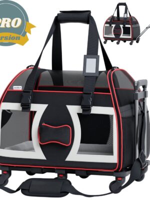 Bone Cruiser PRO Pet Carrier with Removable Wheels and Double Telescopic Handle