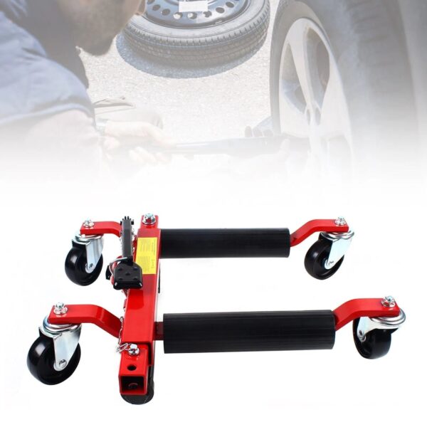 c68943428ec141f580a7733df439e39a 1500lb HYDRAULIC Positioning Car Wheel Dolly Jack Lift Auto Vehicle Moving Hoist