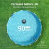 Cordless Robotic Pool Cleaner, Pool Vacuum Lasts 90 Mins, LED Indicator, Self-Parking, Ideal for Above/In-Ground Flat Pools up to 40 Feet – Gray