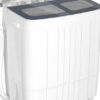 Portable Washing Machine – 14.5 lbs Mini Twin Tub Washer & Spin Dryer for Apartments, Dorms, RVs, Camping – Gray/Blue