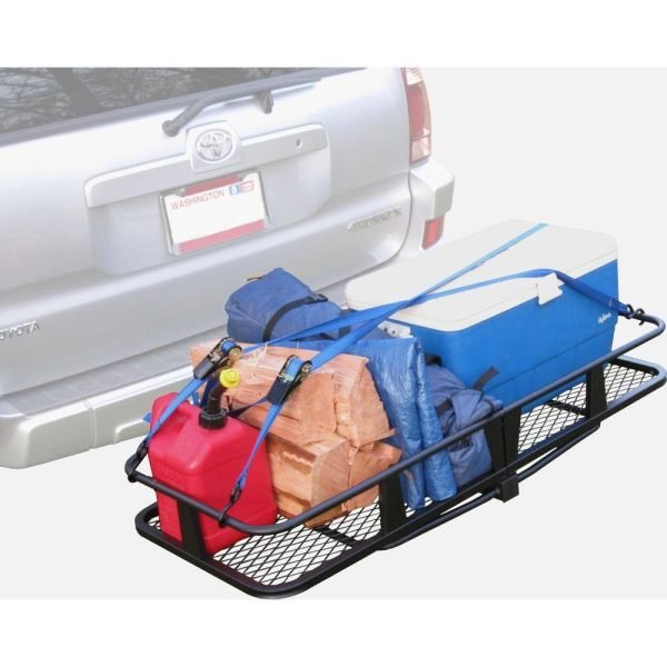 c7a6046c4b274c6982e971f8876ec274 HitchMate 4011 500 lb. Capacity 48 in. x 20 in. Steel Fold Up Cargo Carrier for 2 in. Receiver