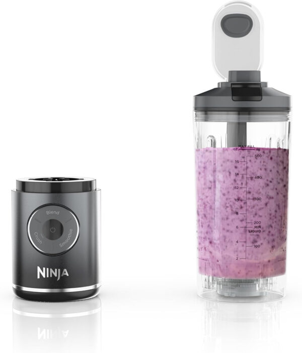 Ninja Blast Max, Portable Blender + Twist & Go, Personal Blender, Ninja Blender, Smoothie, Blend, Ice Crush, 3 Programs, Cordless, 22oz removable Vessel, Dishwasher Safe, Leakproof, Sea Glass, BC251MT