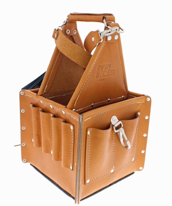 IDEAL Tan Leather 10.75-in Electrician s Tote