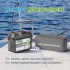12V 100Ah LiFePO4 Battery, Rechargeabel Deep Cycle Lithium Batteries, 100A BMS with Low-Temp Protection, Perfect for RV, Solar, Boat, Marine, Trolling Motor
