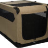 Amazon Basics Folding Soft Crate for Cat, Dog, Rabbit, Portable and Collapsible, 36 Inch, Tan, L 36′′ x 24′′ x 24′′