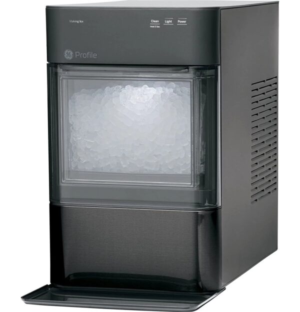 Countertop Nugget Ice Maker | Ice Machine with WiFi Connectivity | Smart Home Kitchen Essentials | Black Stainless