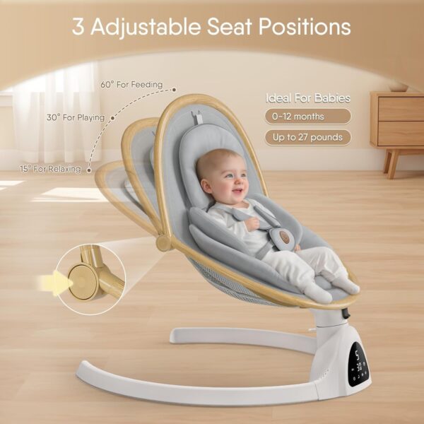 c89454f1586942cd887c362e507e377b Baby Swings for Infants, Bluetooth Infant Swing with Music Speaker with 3 Seat Positions, 5 Speeds and Remote Control – Portable Baby Swing for Indoor and Outdoor (White)