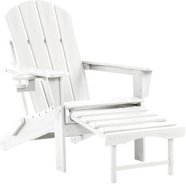 c8a90e075ddb420796f8d743e1871218 Folding Adirondack Rocking Chair,4-in-1 Multifunctional Patio Chair with Retractable Ottoman, Outdoor Chair Wood Texture, Lawn Chair for Porch, Backyard, Pool(Grey)