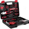 KINGTOOL Home Tool Set Kit – 286 PCS Home Auto Repair Tool Kit with Rolling Tool Box, Mechanic Tool Sets with 21V Max Cordless Power drill, Perfect for Homeowner, Diyer, Handyman