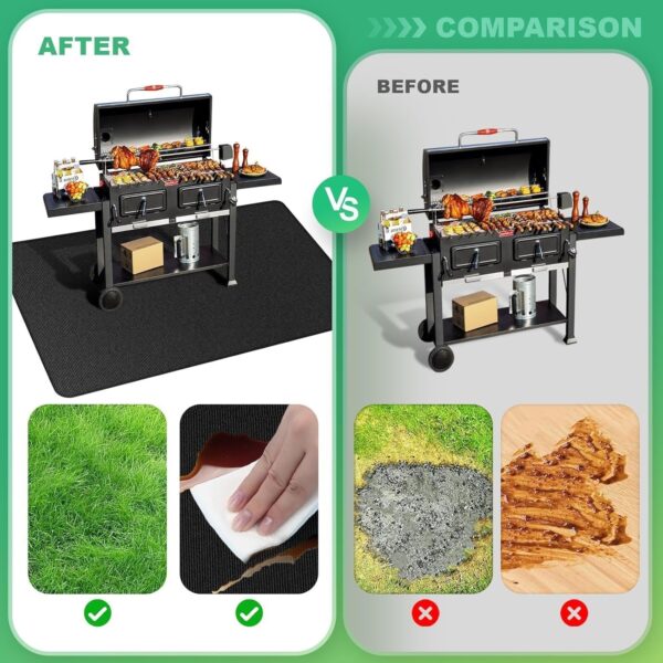 90×52 Inch Under Grill Mat for Outdoor Grill, Fireproof & Waterproof