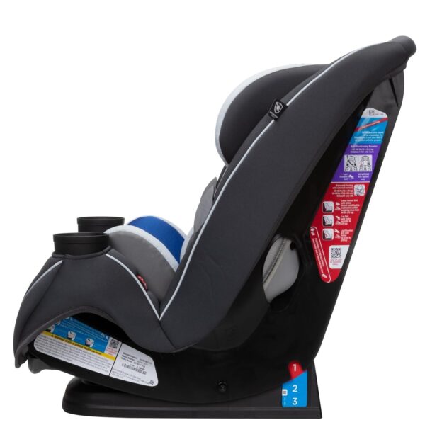 Grow and Go All-in-One Slim Convertible Car Seat, Rear Facing, 5-40 lbs, Forward Facing (30–65 lbs), High Back Booster Seat 40-100 pounds, Aqua Pop