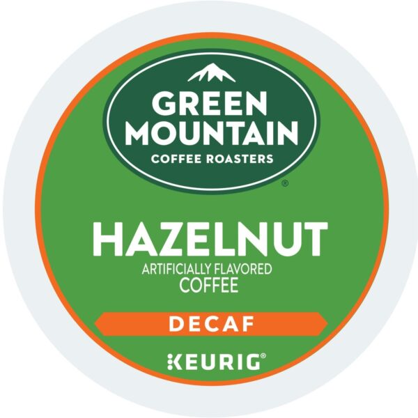Green Mountain Coffee Roasters Hazelnut Decaf Coffee, Single-Serve K-Cup pods, Light Roast, 96 Count (4 Packs of 24)