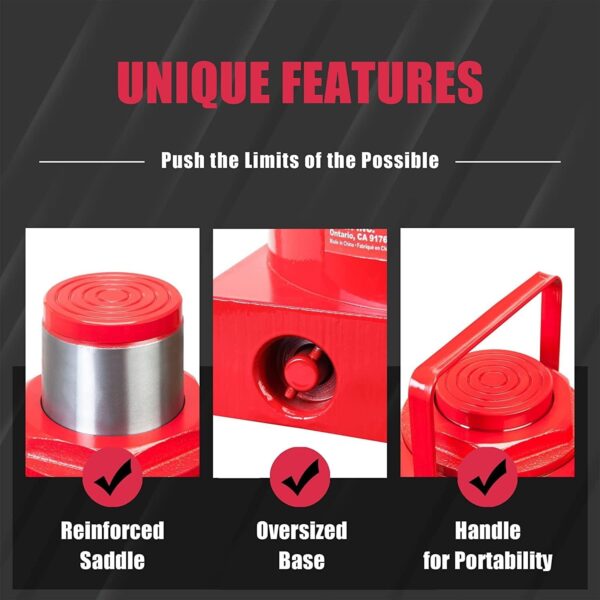 c9a9ecaecead4c8ea305cba58f9a9162 BIG RED 50 Ton Low Profile Hydraulic Bottle Jack – Welded Construction for Automotive & Heavy Lifting