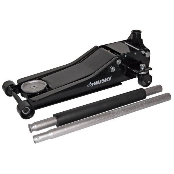 ca14ce346e7545a5bb343dc6c4b95af0 Husky HD0012065014-BD 3-Ton Low Profile Floor Jack with Quick Lift with 14 in. 13 Pocket Rolling Tool Bag