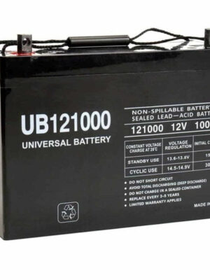 UPG UB121000 (Group 27) 12-Volt 100 Ah Z1 Terminal Sealed Lead Acid (SLA) AGM Rechargeable Battery