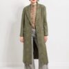 Green wool coat