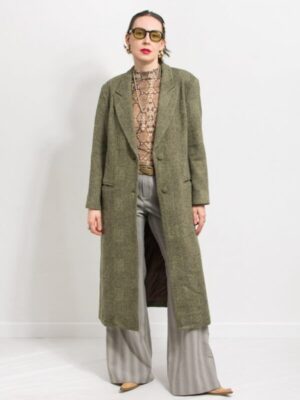 Green wool coat