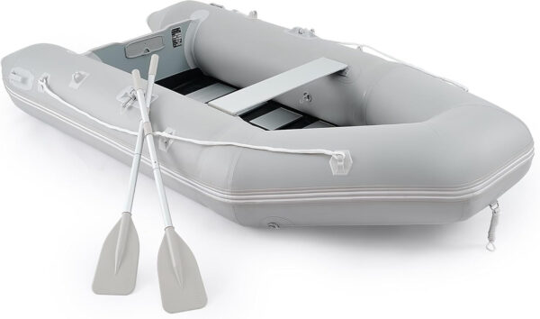 CO-Z 10ft Inflatable Dinghy Boat, 4 Person 990lb Transom Sport Tender Boat with Pump Aluminum Oars Floor, Heavy Duty Inflatable Raft Kayak for Adults