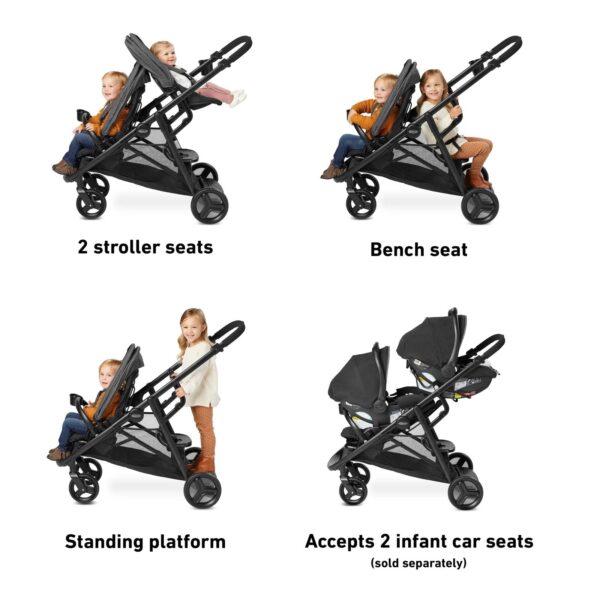 Graco Ready2Grow LX 2.0 Double Stroller Clark