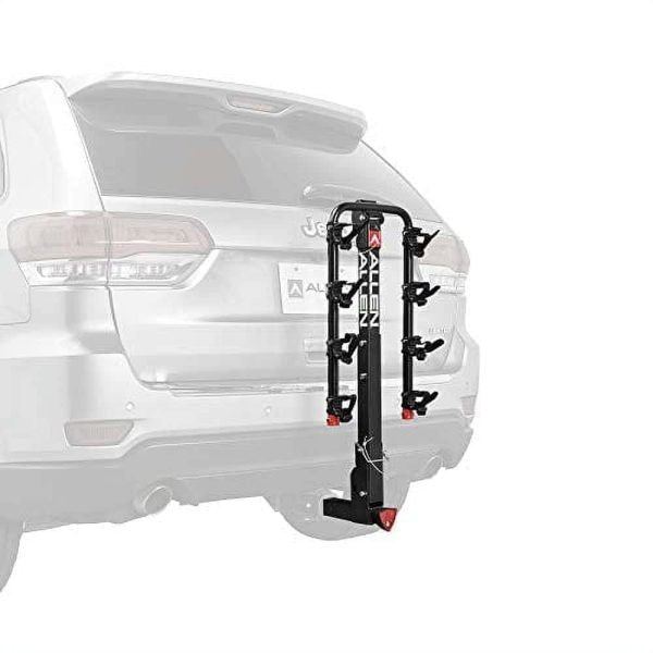 Allen Sports Deluxe Locking Quick Release 4-Bike Carrier fits 2 in receiver hitch, 140 lbs capacity, Model 542QR