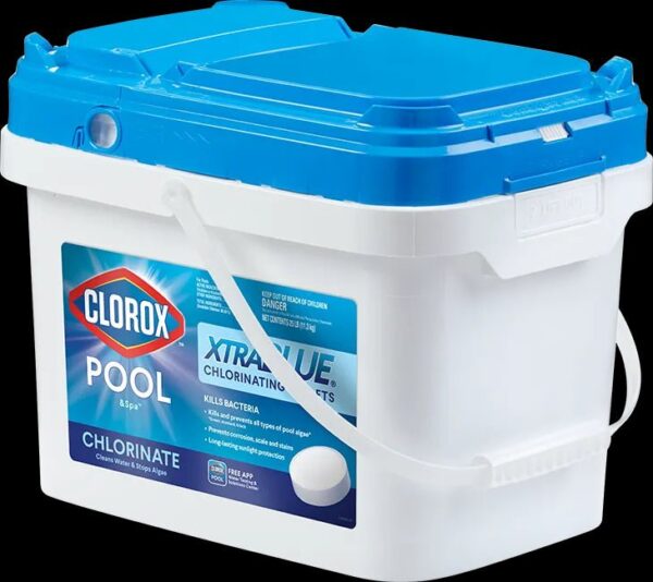 Clorox Pool&Spa XtraBlue 3′′ Chlorinating Tablets for Swimming Pools, 25lb
