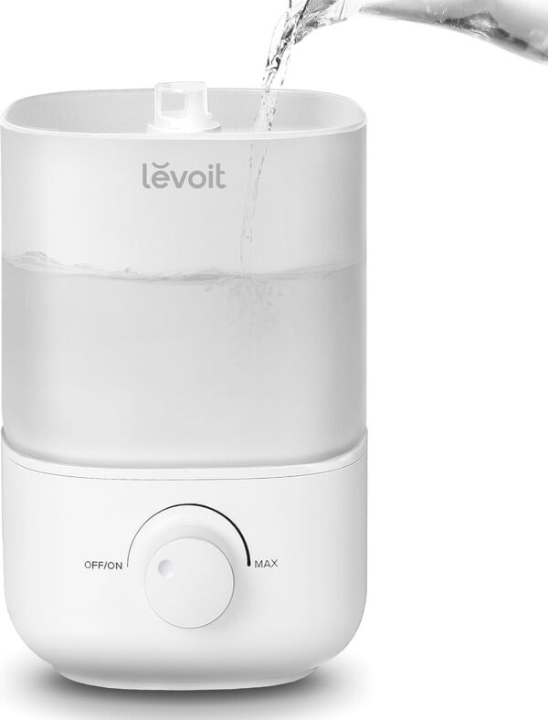 Humidifiers for Bedroom Baby, Sprout Evaporative with Dual Filters for Air & Water, Separate Sensor, Adjustable No Blue Nightlight, Auto Dry, Smart Control & Alexa, Auto Mode, 3.8L Tank for 36H