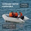 CO-Z 10ft Inflatable Dinghy Boat, 4 Person 990lb Transom Sport Tender Boat with Pump Aluminum Oars Floor, Heavy Duty Inflatable Raft Kayak for Adults