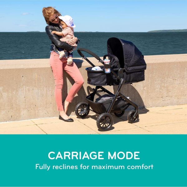 Pivot Modular Travel System with LiteMax Infant Car Seat with Anti-Rebound Bar (Desert Tan)