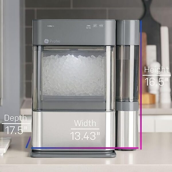 GE Profile Opal 2.0, pellet ice maker with WiFi and smart connectivity, chewable and breakable countertop ice maker, 38 pounds 24 hours