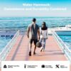 Round Inflatable Floating Dock, Sunchill Float Ring, Hammock Tanning Pool with 4in Woven Fabric, Manual Pump for 1-2 Min Quick Inflate/Deflate, Fits 2-8, Ideal for Lakes, Pools, Oceans
